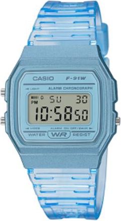 Casio Quartz Waterproof Sports Unisex Mens Blue Digital F-91WS-2