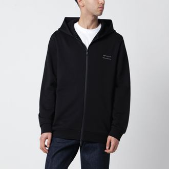 Moncler Logo cotton jersey hoodie with zip