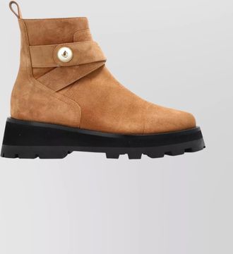 Jimmy Choo London ankle boots with lug sole and round toe