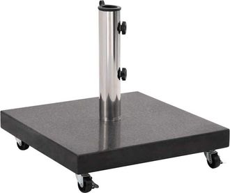 vidaXL Base De Sombrilla De Granito Cuadrada Negro 30 Kg Vidaxl