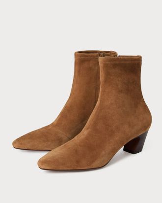 Loeffler Randall Womens Doria Suede Ankle Boot In Cacao