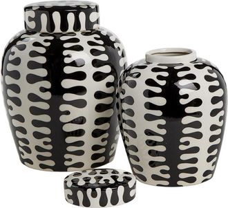 Tozai Home Twos Company Set Of 2 Jigsaw Jars