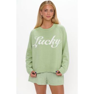 Show me your Mumu Off Duty Sweater in Lucky Graphic Knit at Nordstrom, Size X-Large