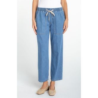 Liverpool L.A. Drawstring Ankle Straight Leg Jeans in Desert Sky at Nordstrom, Size 10