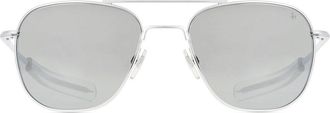 American Optical Original Pilot 2SMN Mens Sunglasses Silver Size 57
