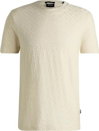 HUGO BOSS H-Thompson 80 T-shirt - Heren - T-shirts - Beige - XL - Katoen - Tops