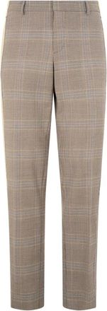 Moschino Checked Pants - Heren - Nette broeken - Beige - M - Wol - Broeken