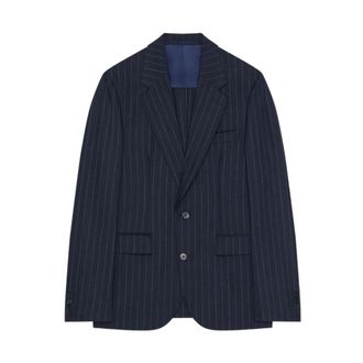 Givenchy Gedekonstrueerde Pinstripe Blazer - Heren - Jassen - Blauw - Maat: L Wol