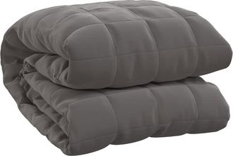 vidaXL Manta Con Peso Tela Gris 155x220 Cm 11 Kg Vidaxl