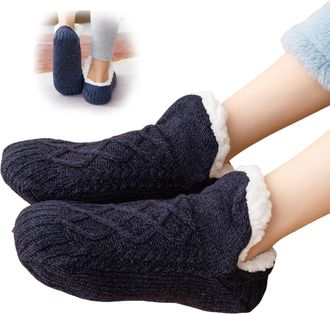 Generic Fluffy Slipper Socks Women Men, Warm Bed Socks with Grippers, Thick Cosy Non-Slip Winter Sock, Ladies Girls Women Gift for Christmas, Indoor Home Hous
