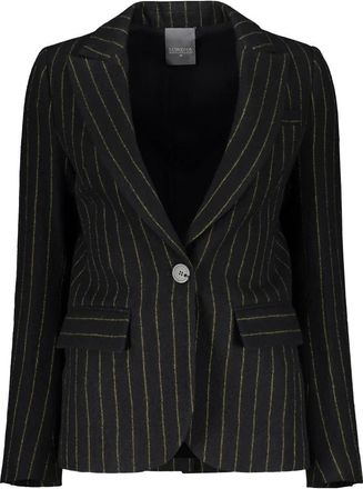 Lorena Antoniazzi Zijdenmix Blazer met Reverskraag - Dames - Blazers - Zwart - 2XS - Wol - Jassen