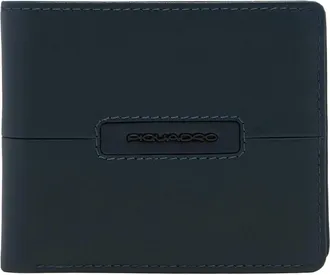 Piquadro Accessoires, Heren, Blauw, ONE Size, Leer, Leren Portemonnee met 5 Kaartsleuven en RFID-bescherming