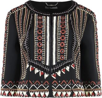 Alberta Ferretti Short Jacket With Embroidery