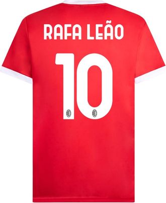 A.C. Milan AC Milan Rafa Leao 10 Unisex Adult Replica Home Football Shirt, 2024/25 Season (1 Pack) Red/Black