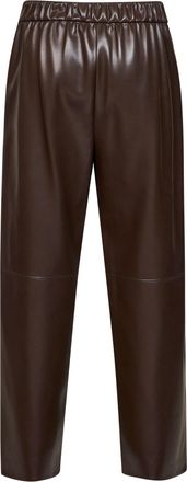 Max Mara Womens Cropped Trousers Smmamati Dark Brown Polyester