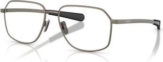 Moncler 54mm Rectangle optical glasses in Grey at Nordstrom