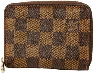 Louis Vuitton Vintage, unisex, Bruin, ONE Size, Pre-owned Stoffen Portemonnee