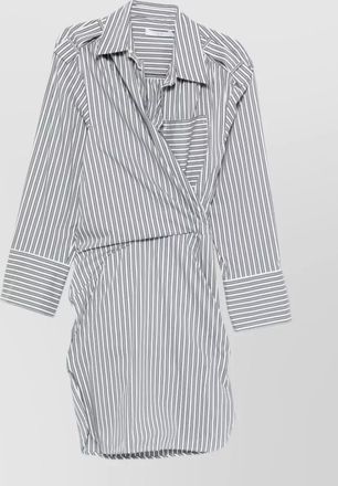 Iro lazul striped cotton wrap shirt dress