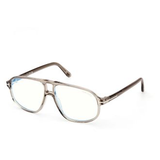 Tom Ford Glasses, unisex, Gray, Size: 57 MM Blue Block Navigator Opticals