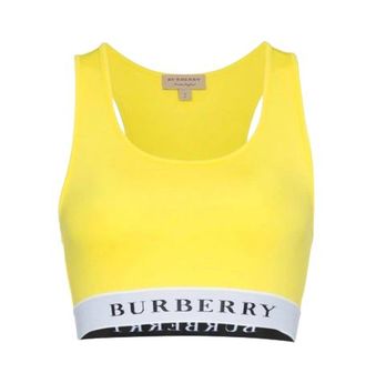 Burberry Yellow No Bra Gym Top Size S