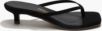 Tkees Womens Square Toe Julia Suede Sandal In Sable