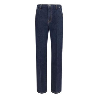 Khaite Rossi Straight-Leg Jeans - Dames - Jeans - Blauw - Maat: W25 Katoen