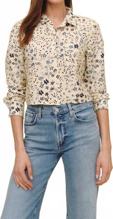 Bella Dahl Long Sleeve Crop Shirt In Golden Meadow