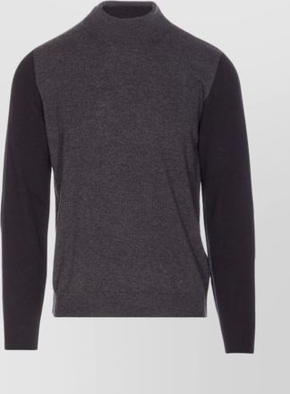 Maison Margiela wool high neck two tone sweater