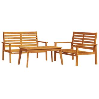 vidaXL Juego De Muebles De Jard&iacute;n 3 Piezas Madera Maciza Acacia Vidaxl