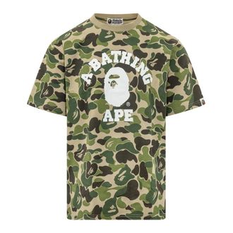 A Bathing Ape 1st Camo College Tee - Heren - T-shirts - Groen - XL - Katoen - Tops