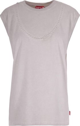 Diesel Grey Solid Crew Neck T-Shirt