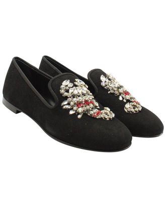 Giuseppe Zanotti Womens Suede Embellished Scorpion Loafer (Authentic Pre-Loved)