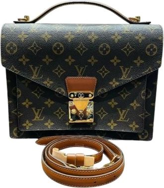 Louis Vuitton Pre-owned Handbags, female, Brown, Size: ONE SIZE Pre-owned Vintage Canvas Handbag