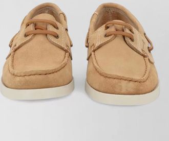 Maneb&igrave; suede loafers lace detail rubber sole