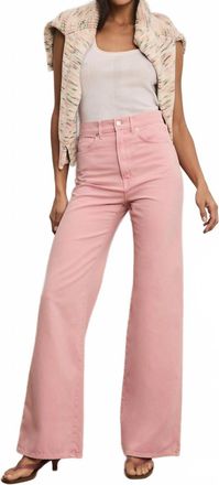 Veronica Beard Taylor High Rise Wide Leg Jeans In Petal