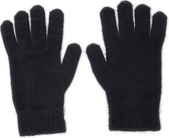 Vivienne Westwood Unisex Gloves Orb Logo Black Wool Blend Alpaca Hat