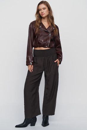Pilcro Reese Smocked Pull-On Barrel Pants