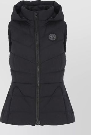 Canada Goose high neck sleeveless quilted vest with removable hood