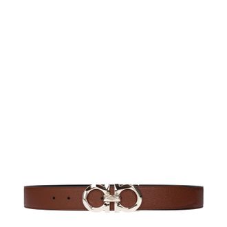 Ferragamo Herrens G&uuml;rtel Leder Braun/Schwarz
