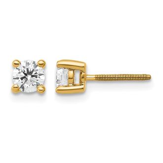 Diamond2Deal 14k Yellow Gold 1/2 ctw Lab Grown Diamond Screwback Stud Earrings
