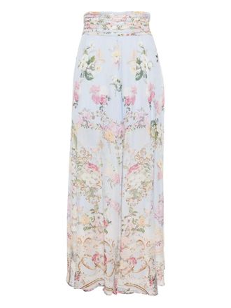 Camilla Tiled In Time wide-leg pants - women - Silk - M - Blue