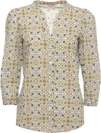 Marella Overhemden, Dames, Groen, M, Katoen, Katoenen Blouse
