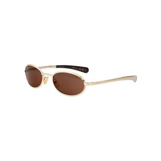 Gucci Ovale Zonnebril - Heren - Zonnebrillen - Geel - 53 MM - Accessoires