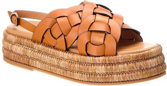 Tod's Tods Leather Wedge Sandal