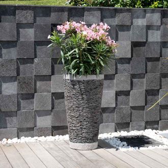 Wanda Collection Wanda Collection - Maceta Tiesto Jardinera C&oacute;nica Pizarra 80 Cm Jard&iacute;&shy;n Terraza Zen