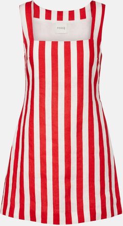 Poss&eacute; Alice striped linen minidress
