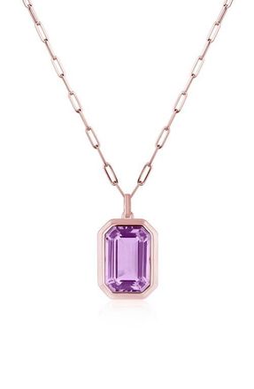Goshwara Manhattan Pendant Necklace in Lavender Amethyst at Nordstrom, Size 18