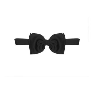 Lardini Black Satin Oversize Bow Tie