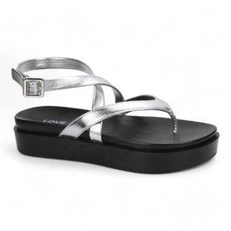 Love Rio Womens Arpoador Seaside Sandal In Silver