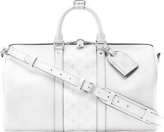 Louis Vuitton Keepall Bandouli&egrave;re 45 Optic White M27792